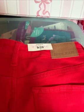 Judy Blue Vibrant Red High-Rise Jeans